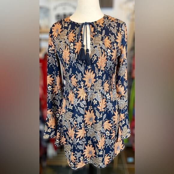 TULAROSA ~ Boho-Style Audrey Mini Dress in Himalayan Floral ~ Size XS - Picture 5 of 11